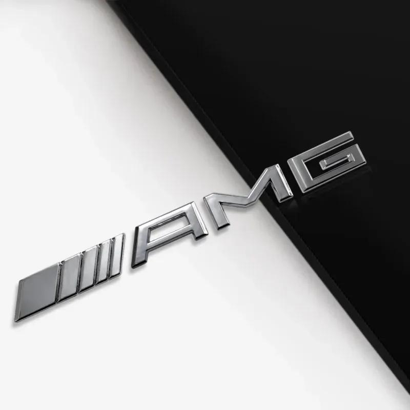 For Mercedes Benz 3D Aluminum Stickers Trunk Car Logo Decoration Label For Mercedes Benz AMG W204 W205 W203 W211 W212 W213 W201