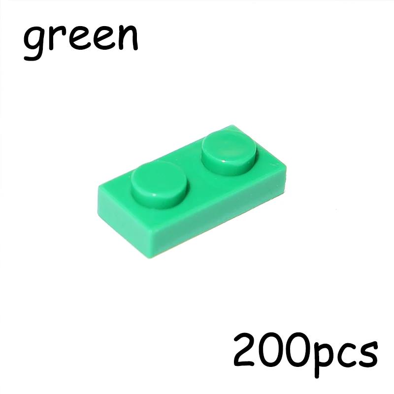 200 шт. Конструктор DIY Фигурки Кирпичики 1*2 Частицы для Сборки MOC 3023 Тонкая Пластина 1x2 Точки Образовательная Креативная Игрушка для Детей