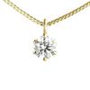 DIAMOND WORLD Jewelry K18 Diamond Pendant Necklace Color SI2 Grade Good Cut GGSJ Sorting of Women's 0.15ct D-G (Certificate Authenticity)