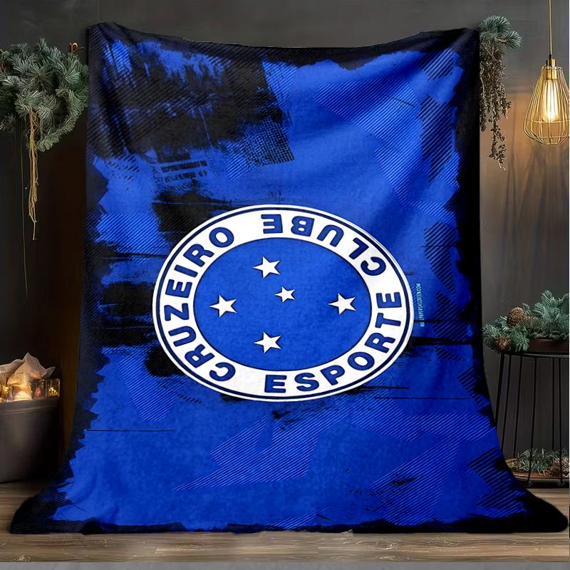 1PC Cruzeiro Esporte Clube Printed Soft Flannel Blanket Throw for Adult Bedroom Living Room Sofa Camping Travel Fan gifts Christmas Gifts