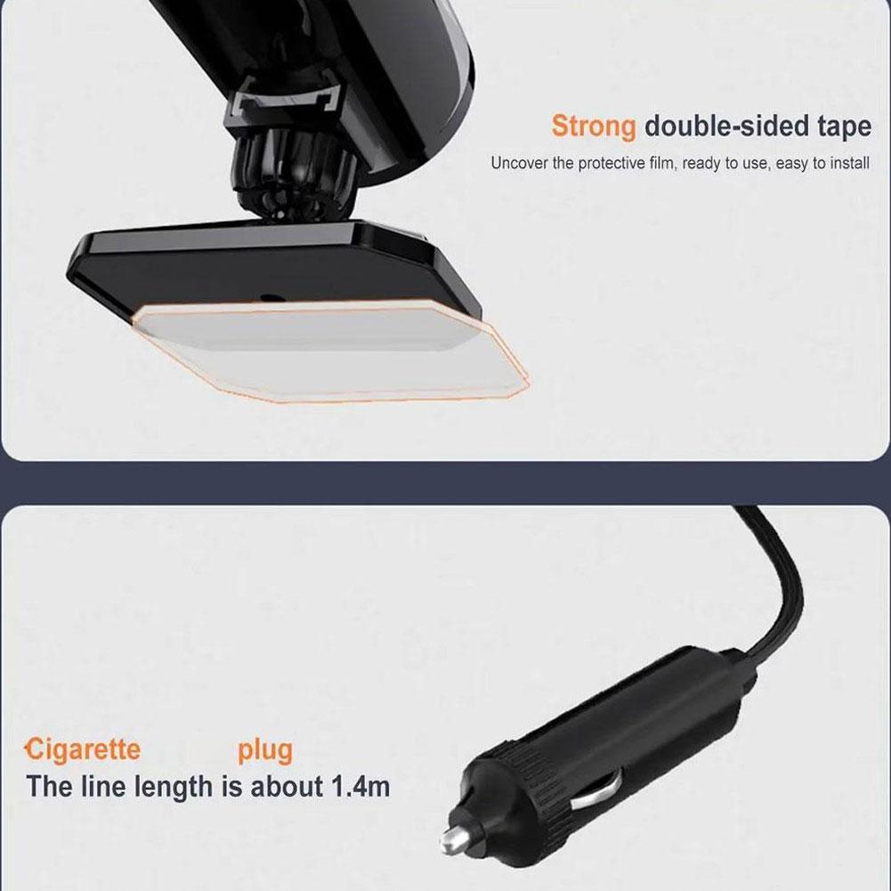 150W Car Air Heater 12/24V Winter Windshield Defroster Angle Adjustable Heating & Cooling Dual Use Cigarette Lighter Plug