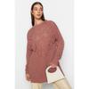 Ажурный вязаный свитер «Пыльная роза» с кисточками Tiko Thessaloniki Tctaw24ak00150
