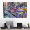 New York City Graffiti Street Art Canvas Painting Poster and Prints Wall Art Pictures for Living Room Decor Unframed