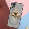Милый Кавайный Чехол-Маска с Лицом Ленивца Для Xiaomi Redmi Note 14 13 Pro 12 11 9 10 9S 10S 11S 12S Redmi 14C 10C 12C 13C