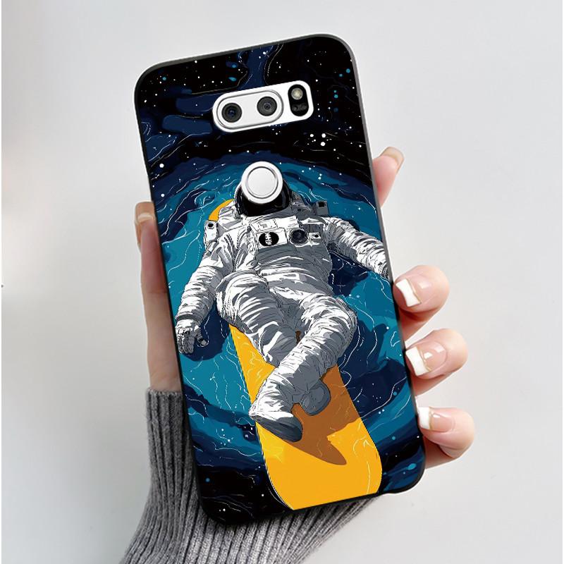 Чехол для LG V30 V30+ V30S V30S+ V35 V35+ ThinQ Тонкий Мягкий Черный Силиконовый Чехол Эстетичный Роскошный Милый Крутой Задняя Крышка для Мальчиков Девочек
