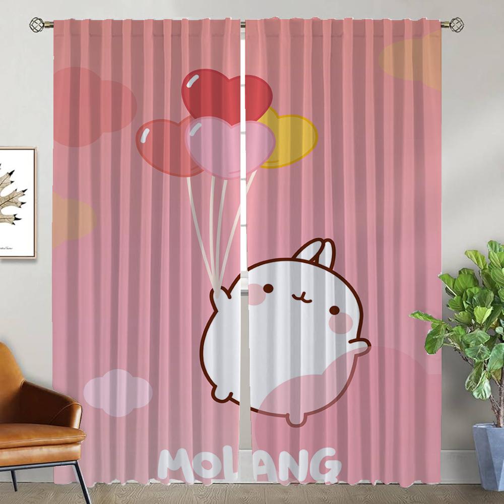 Блэкаут шторы для гостиной Molang Home Interior Curtains 2 штуки шторы Хэллоуин украшение перегородка тюль для спальни