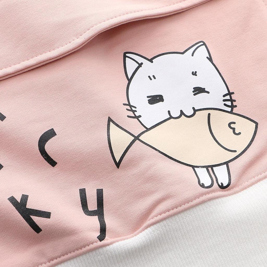 Толстовки в стиле аниме с рогами, женский студенческий топ, толстовка, японская студенческая толстовка с капюшоном и большим карманом с принтом