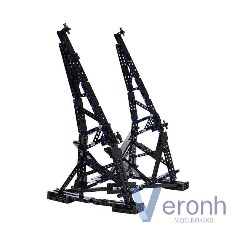 407 шт. Конструктор Космический корабль Тысячелетие MOC Вертикальная подставка для дисплея Совместим с 75192 Сокол Модель для Ultimate Collector's