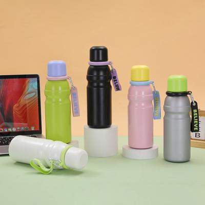 Новая красочная термокружка для детей с ручкой, спортивная кружка из нержавеющей стали, мужская и женская, большой емкости, удобная кружка