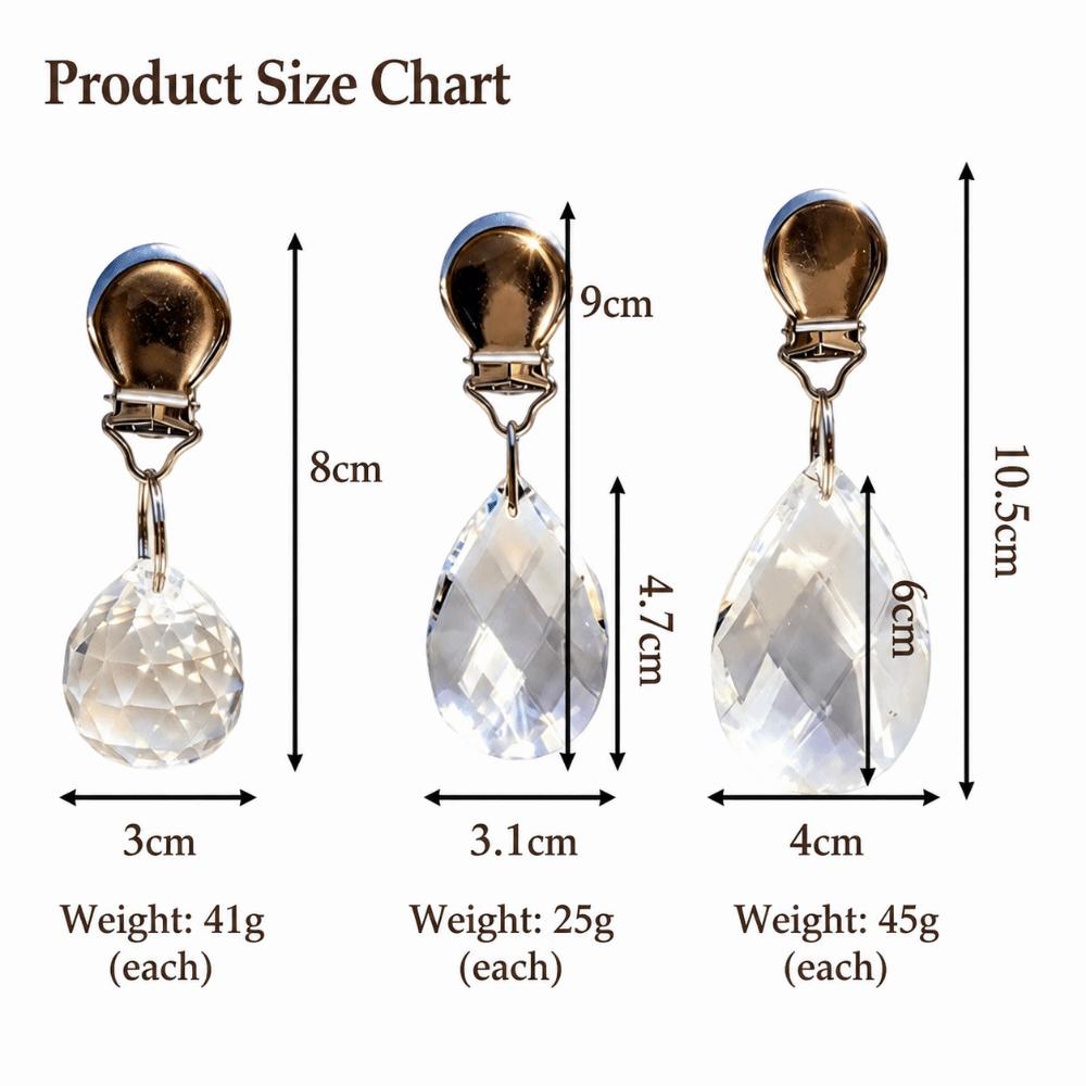 4pcs Heavy Duty Tablecloth Weight Clips Crystal Crystal Curtain Clips Dining Table