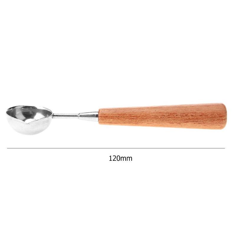 Ложка для горячего сургуча с деревянной ручкой Ложки для ретро-сургучной штамповки Пригласительные открытки Декоративные штампы Ремесло