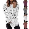 Women's Casual Fashion Halloween Print Long Sleeve Round Neck Pullover Top