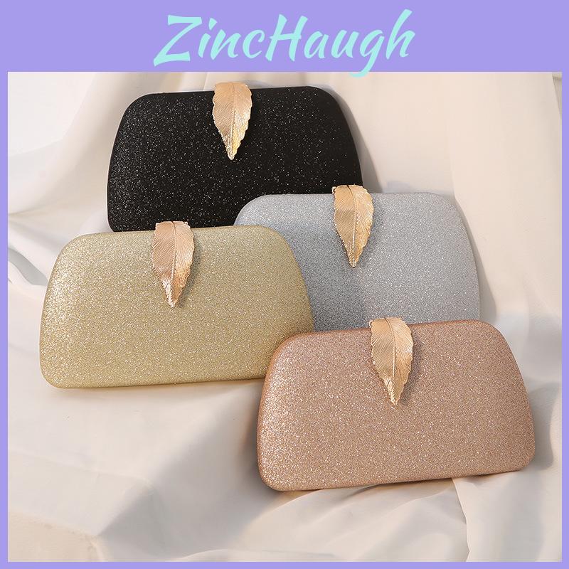 Crossborder Trend Metal Leaf Evening Bag With Lock Closure For Formal Events