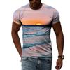 Летние пляжные пейзажи Графические футболки для мужчин Модные футболки с индивидуальным принтом Хип-хоп Harajuku Трендовые футболки с короткими рукавами