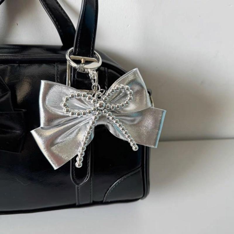 Elegant Keychain Pendant Accessory Portable Bowknot Phone Pendant Keychain Bag Decoration for Women and Girls