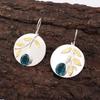 Apatite Handmade Silver Jewelry, 925 Sterling Silver Earring, Handmade Beautiful Gemstone Jewelry, Apatite Earring For Her