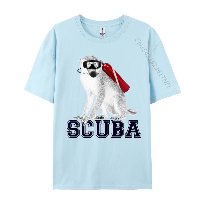 Scuba Monkey Life Футболки С Принтами На Топах Футболка Обезьяна Футболка С Обезьяной Фанки Групповые Топы Рубашки Оптовая Мода
