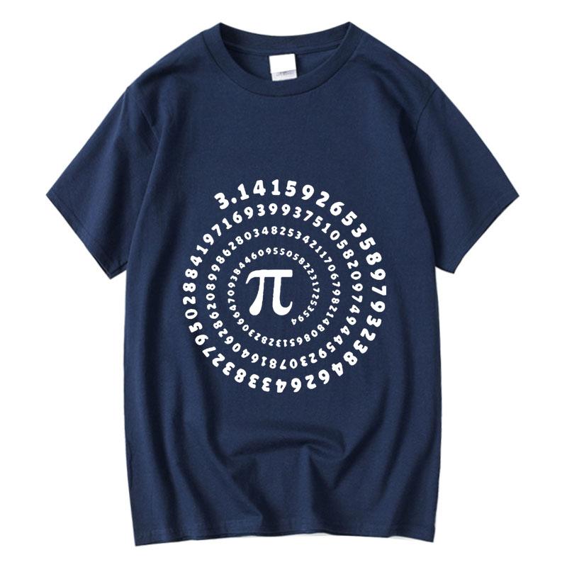 Mens High Quality 100 cotton funny pi design print summer loose oneck men tshirt short sleeve tshirt male tees tops