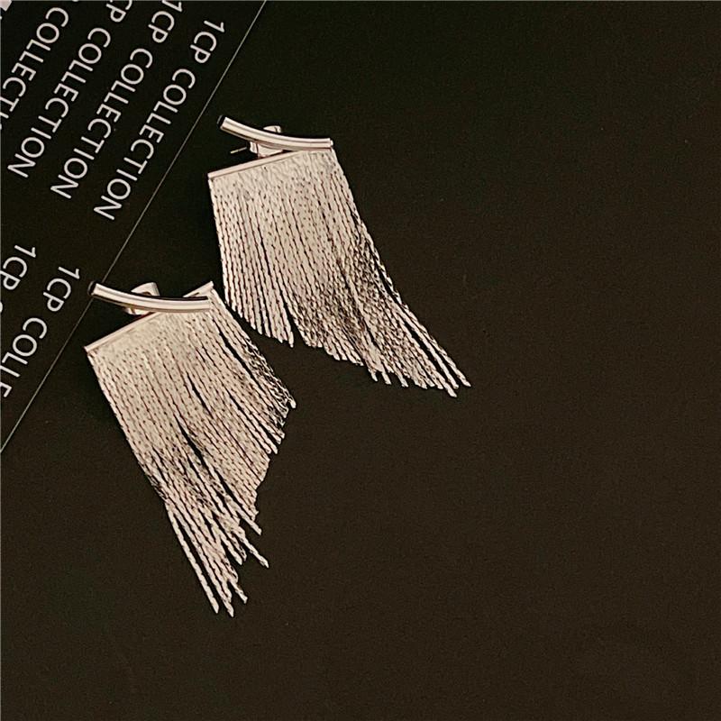 Панк-стиль блестящие хрустальные серьги женские преувеличенные длинные серьги с кисточками модные корейские серьги ювелирные изделия