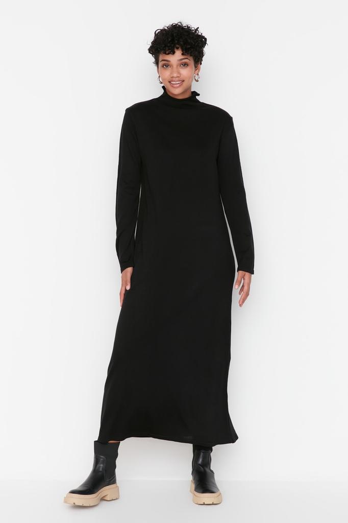 Women's Hijab Dress New Season Fashion Camel Turtleneck Knitwear Dress