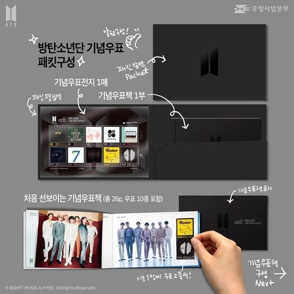 Пакет памятных марок к 10-летию BTS
