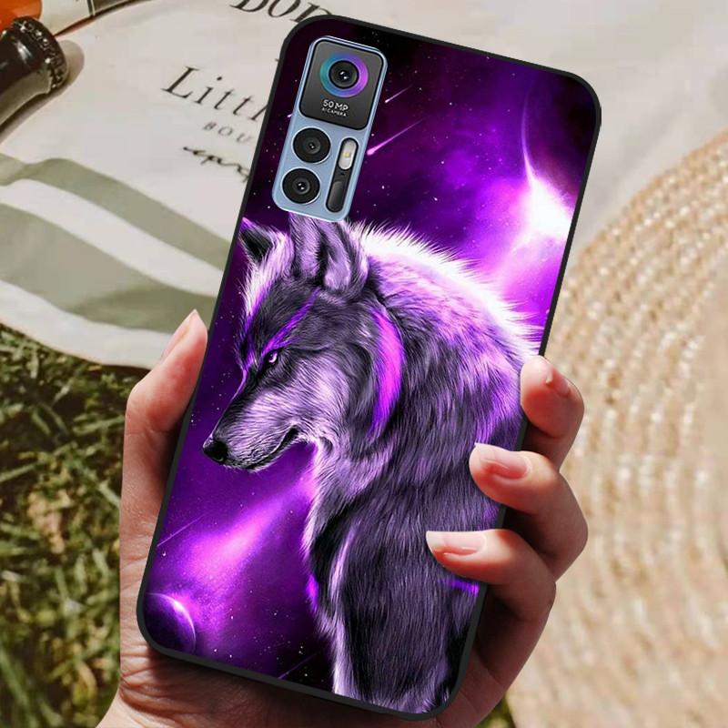 Чехол для TCL 30 Plus T676K T676J Чехол Волк Лев Ударопрочные Чехлы для Телефона Для TCL 30 5G T776H Черный Силикон Для TCL30 30 Чехол