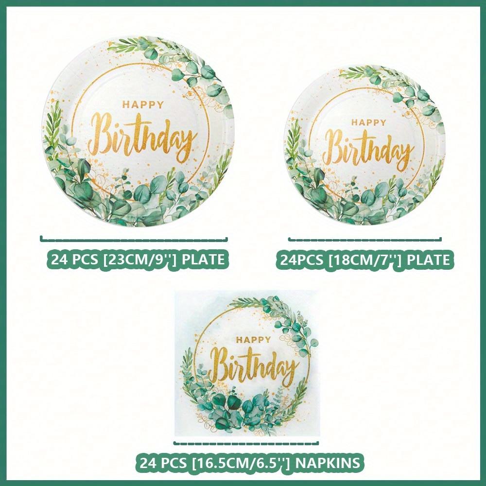 Бумажные тарелки с цветочным и клубничным узором, товары для вечеринок, одноразовые тарелки на 24 гостя, для украшения вечеринки, дня рождения, для подарков