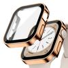Стекло+Чехол для Apple Watch 46мм 44мм 45мм 40мм 41мм 42мм с прямым краем Защитная крышка корпуса iWatch 10 9 8 7 SE 6 5 4 чехол