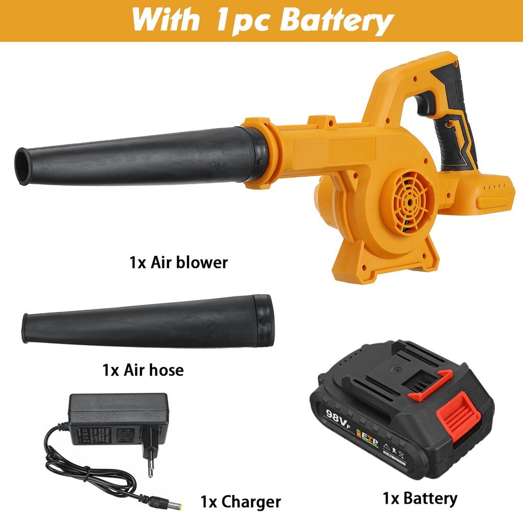 Аккумуляторная электрическая воздуходувка-пылесос ручной сборщик листьев турбо-воздуходувка очиститель пыли для компьютера для аккумулятора 18 В 98VF 2000 Вт