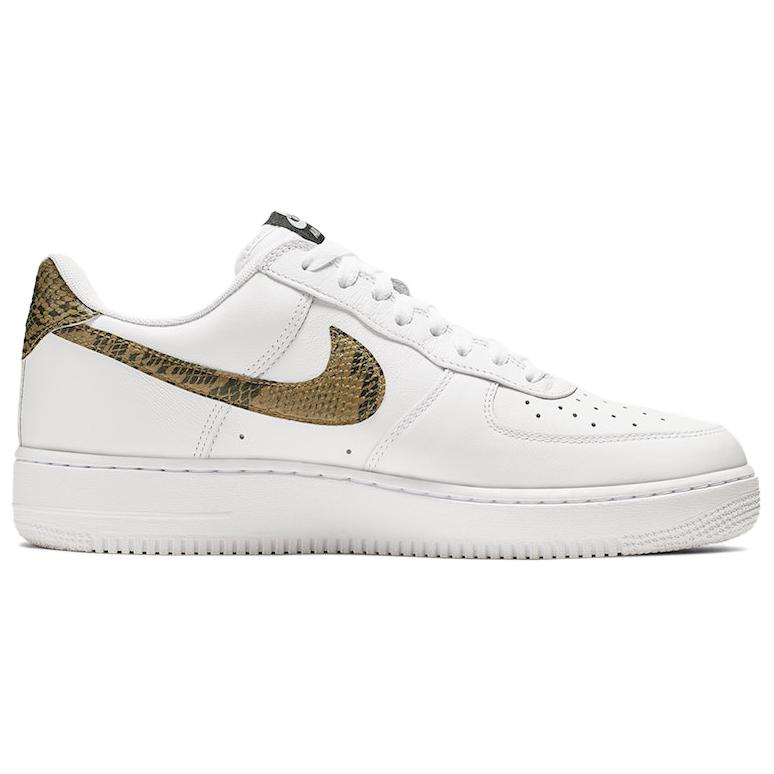 Nike Air Force 1 Low Retro Prm Qs Snake Print Comfortable Durable Low Top Sneakers Unisex Sneakers White AO1635-100-2024