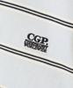 CGP (женщины) Полоскатая футболка с коротким рукавом и воротником - Небесно-голубой