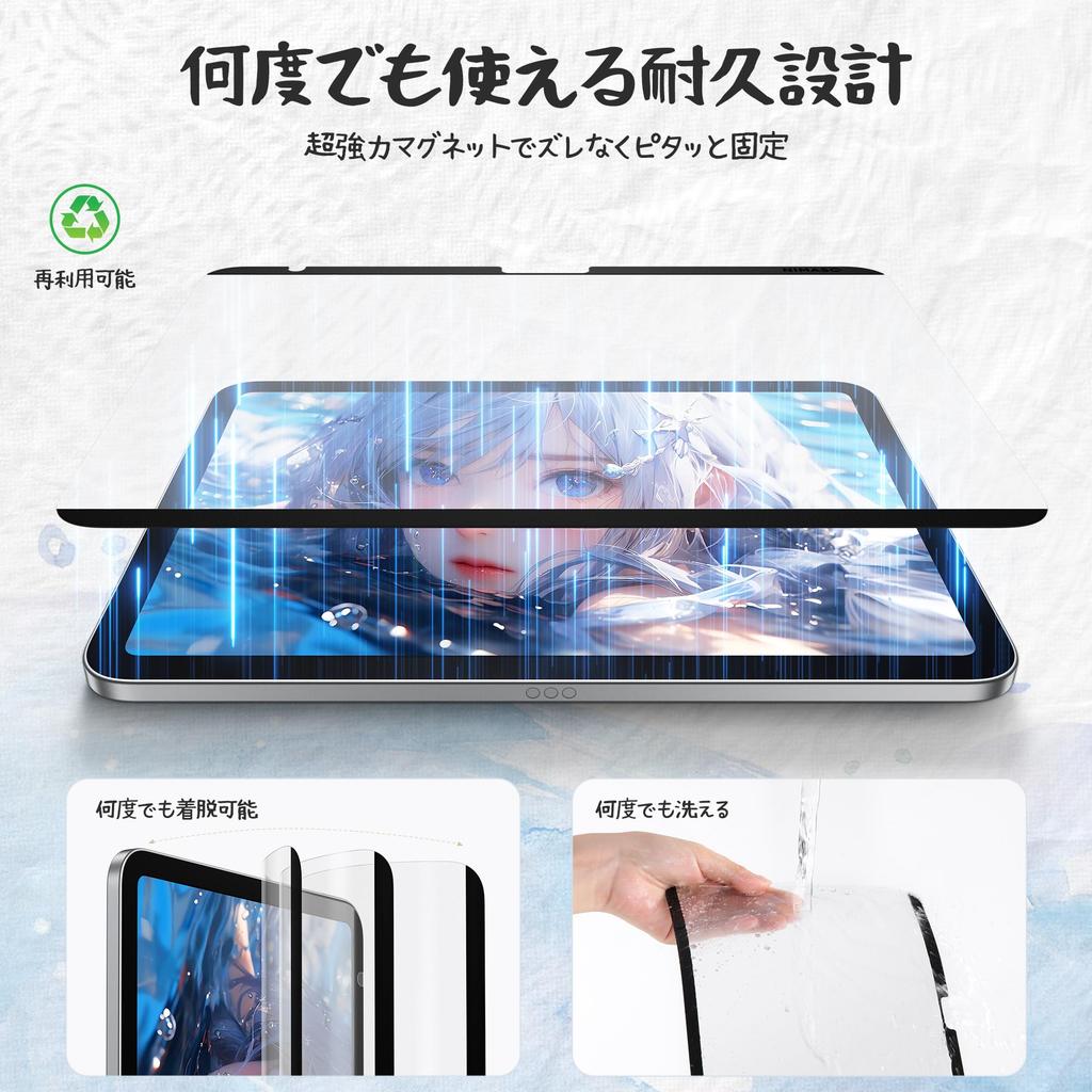 NIMASO Screen Detachable for iPad 11th Generation 2025 iPad 10th Generation Drawing Compatible with Tempered Glass Screen DTB25F1618 Paper-Like