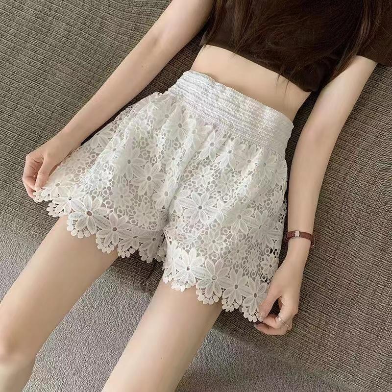 Защитные брюки в стиле Лолиты с цветочным принтом, женские летние шорты, нижняя юбка, трусы, модные свободные шорты принцессы для девочек