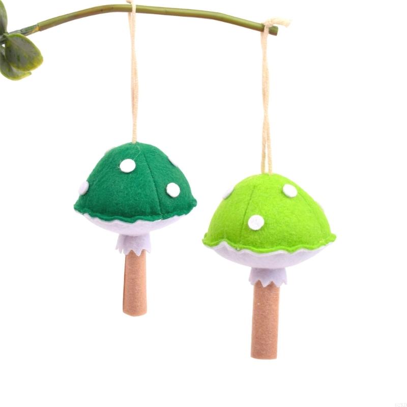 62KD Needle Felted Mushroom for Unique Bag Charm and Keychains 6Pack