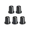 Potentiometer Control Knob, ABS Guitar Knob for Electric Guitar, Power Amplifier, Stereo, Bass, 6mm D-Type Shaft, 270 Degree, Black, Pack of 5