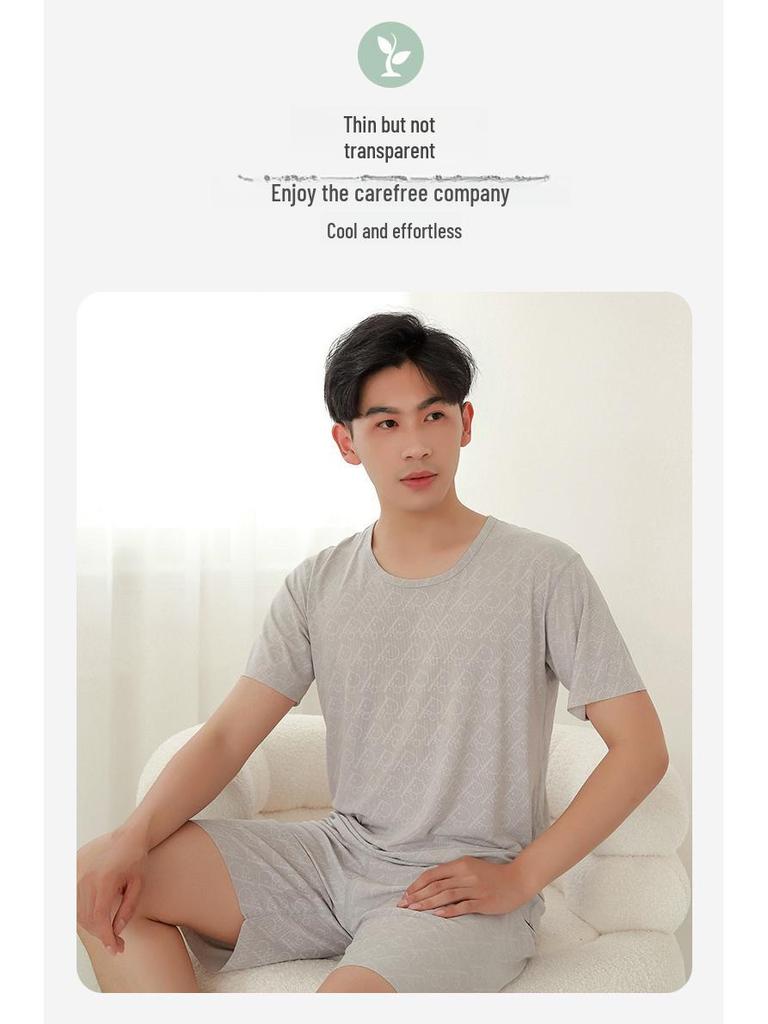 Мужской летний пижамный комплект с коротким рукавом — дышащая, легкая и стильная одежда для сна