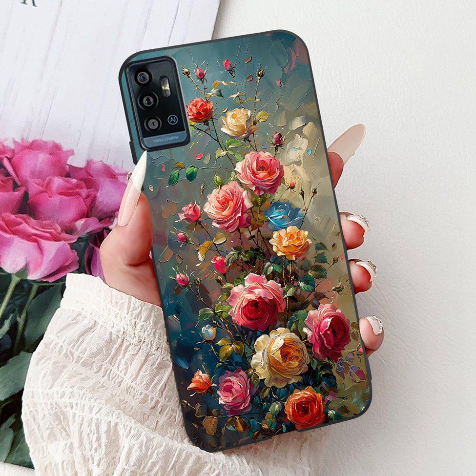 Чехол для ZTE Blade A51 Чехол для ZTE Blade A71 A7030 Роскошный Бабочка Любовь Милый Кот Крутой Красивый Лев Расписной Черный Силикон