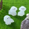 5PCS Night Glow Cute Little Dog Micro Landscape Potted Plant Landscaping Small Ornaments Car Center Console Luminous Dog Decoration Accessories