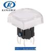 Illuminated 6x6x13D Square Cap White Tactile Switch - High Temp Resistant Plug-in Key Switch