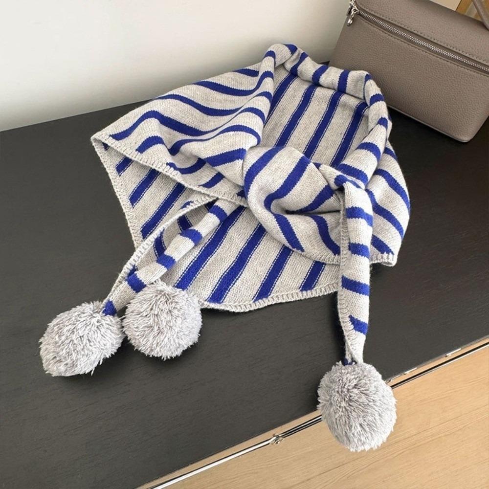 Windproof Knitted Triangular Scarf Soft Headscarf New Shawl Gift