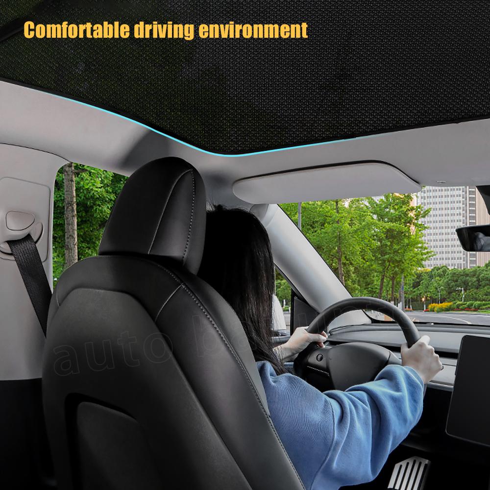 Для Tesla Model Y 2023 2022 Крыша Солнцезащитный козырек для люка Y Аксессуары Стеклянная крыша Солнцезащитный козырек Защита от солнца