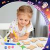 12 шт. Астронавт Космическая Тема Дня Рождения Подарки для Гостей Деревянные Наборы для Рисования Поделок Оптом С Игровыми Карточками Кисточками Декорации Fo