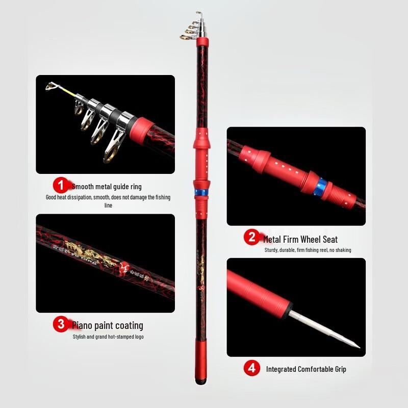 Wangfeng 2.1m Fiberglass Sea Fishing Rod with Ground Plug