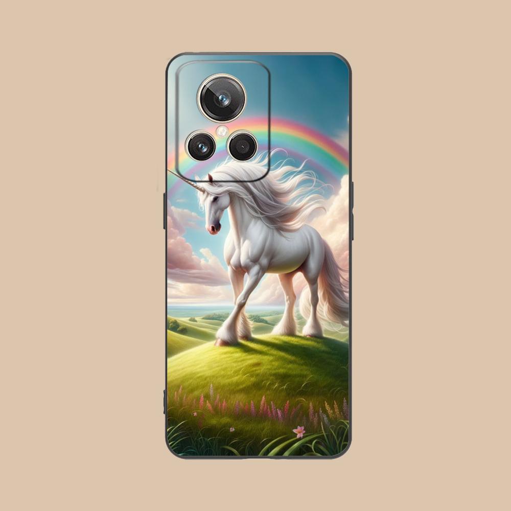 Фантазийный чехол для мобильного телефона с единорогом для Realme GT 8 Neo Pro C75 73 71 C67 65 C55 53 C35 31 C20 15 Цветная печать Роскошный