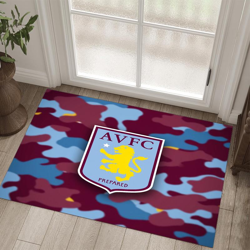 Футбольный дизайн Aston Villa Хрустальный бархатный ковер Уютный Не?Нескользящий ковер с принтом для спальни, гостиной, прихожей