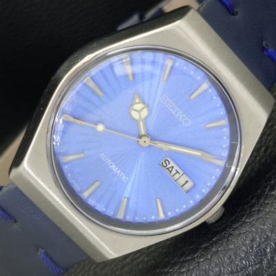 АВТОМАТИЧЕСКИЕ 6309A ВИНТАЖНЫЕ SEIKO ЯПОНИЯ МУЖСКИЕ ЧАСЫ С СИНИМ ЦИФЕРБЛАТОМ a701526-5