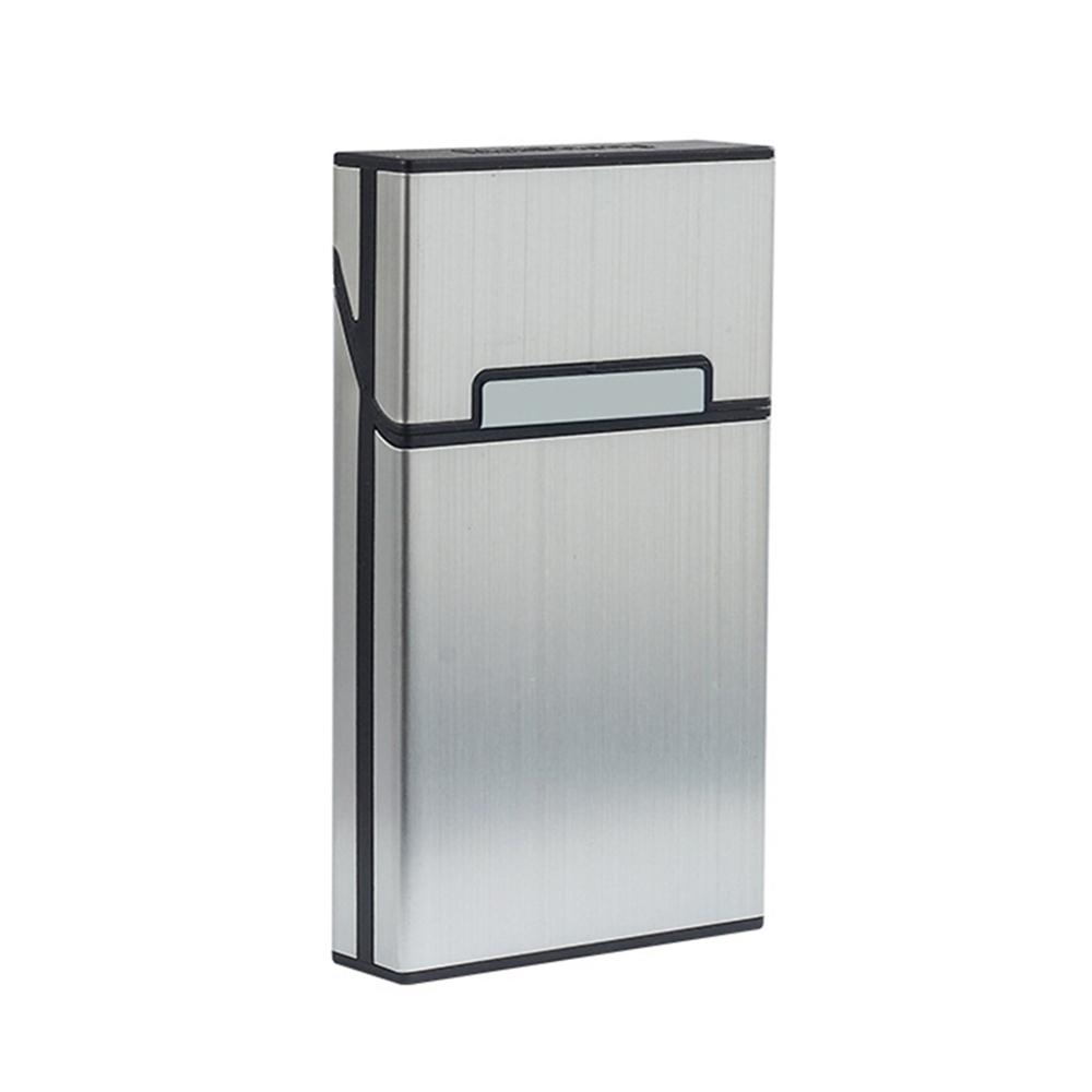 1pc Ultra Thin Solid Color Cigarette Case Pocket Size Large Capacity Cigarette Case for Home