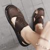 Men's Sandals Genuine Leather Summer Breathable Roman Sandals Antiskid Outdoor Beach Sandals Handmade Designer Shoes Mocassins