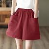 Женские повседневные шорты свободного кроя с эластичной талией и двумя карманами