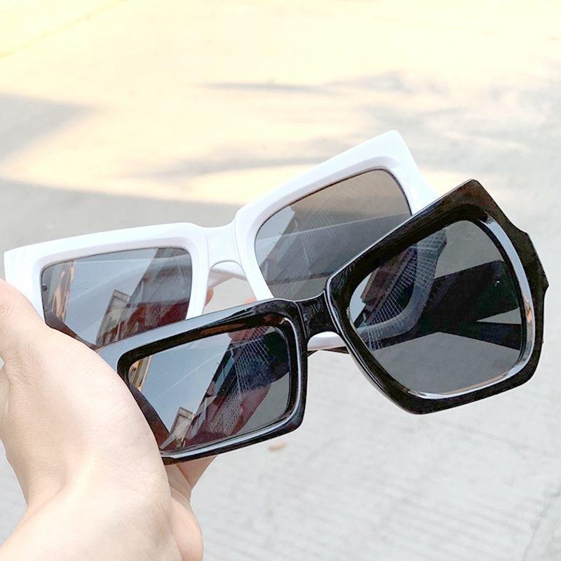 Забавные солнцезащитные очки для женщин, вызывающие удивление унисекс солнцезащитные очки для мужчин, модные неправильного размера, защита UV 400, линзы из поликарбоната, оправа по всему периметру